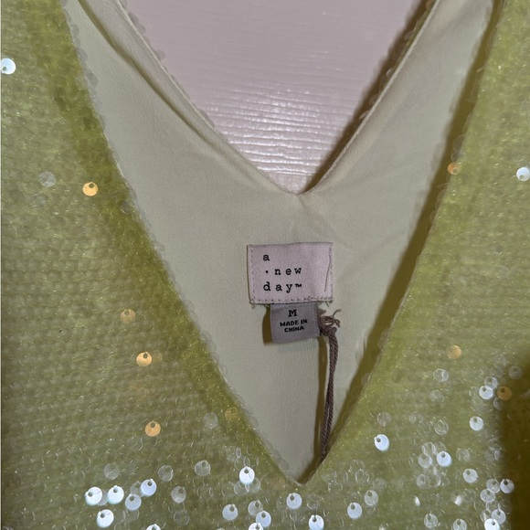 A New Day Sequin Mini Dress in Light Green - Picture 3 of 6